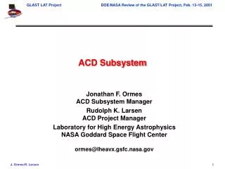 ACD Subsystem