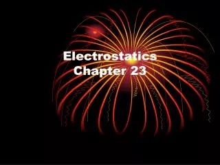 Electrostatics Chapter 23