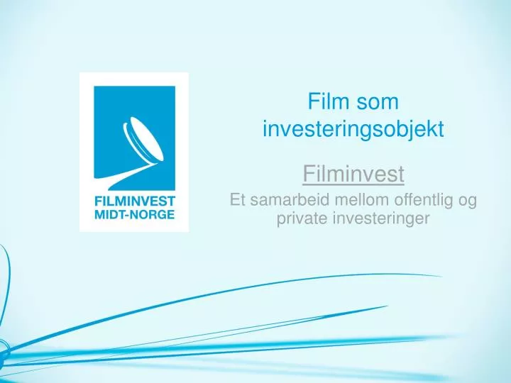 film som investeringsobjekt