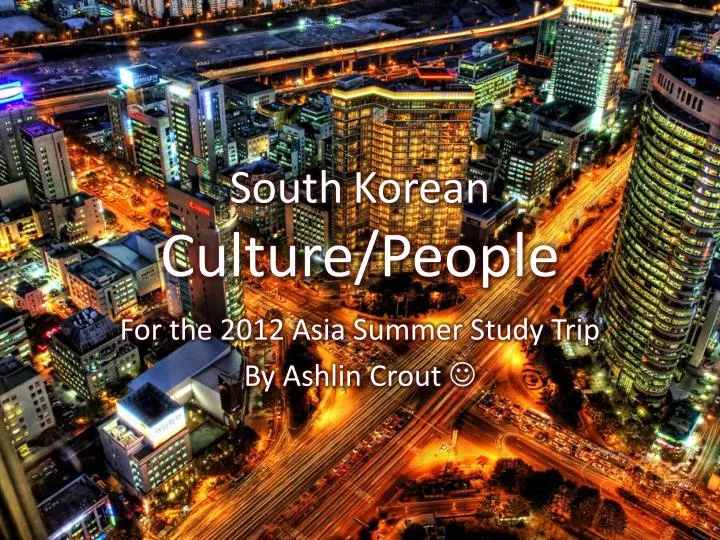 south korean culture people