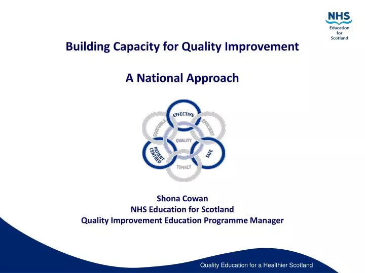 building capacity for quality improvement a national approach
