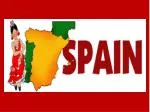 Spain on a map of Europe - slide 1