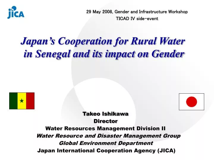 japan s cooperation for rural water in senegal and its impact on gender