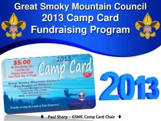 Great Smoky Mountain Council 2013 Camp Card Fundraising Program