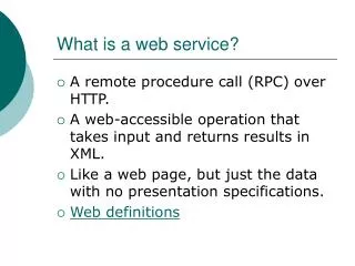 What is a web service?