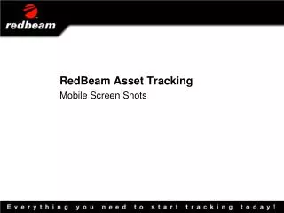 RedBeam Asset Tracking Mobile Screen Shots