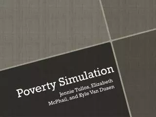 Poverty Simulation