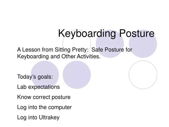keyboarding posture