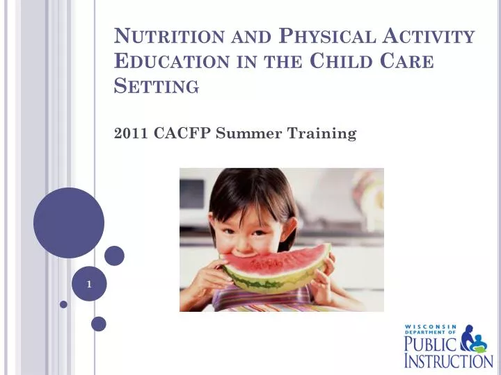 nutrition and physical activity education in the child care setting