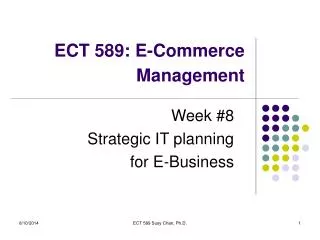 ECT 589: E-Commerce Management