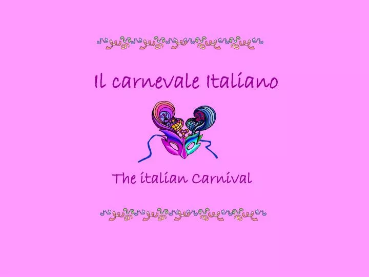 il carnevale italiano