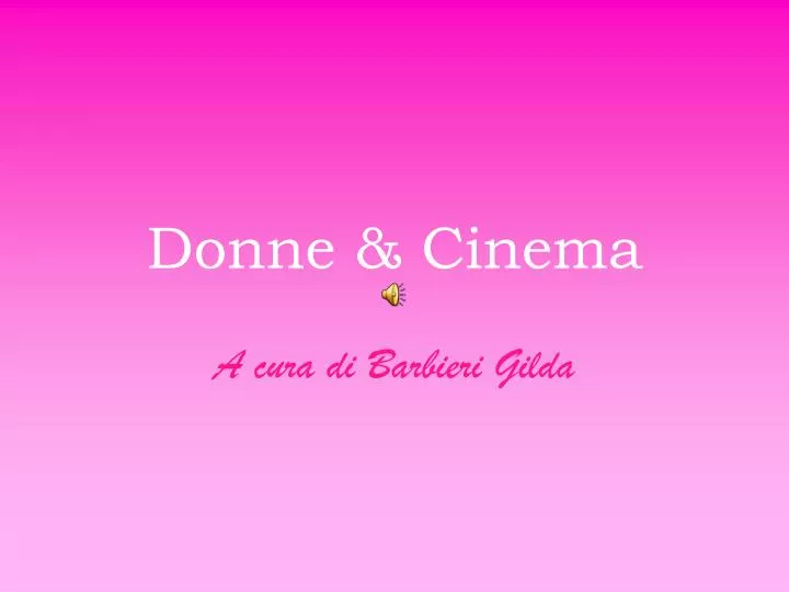 donne cinema