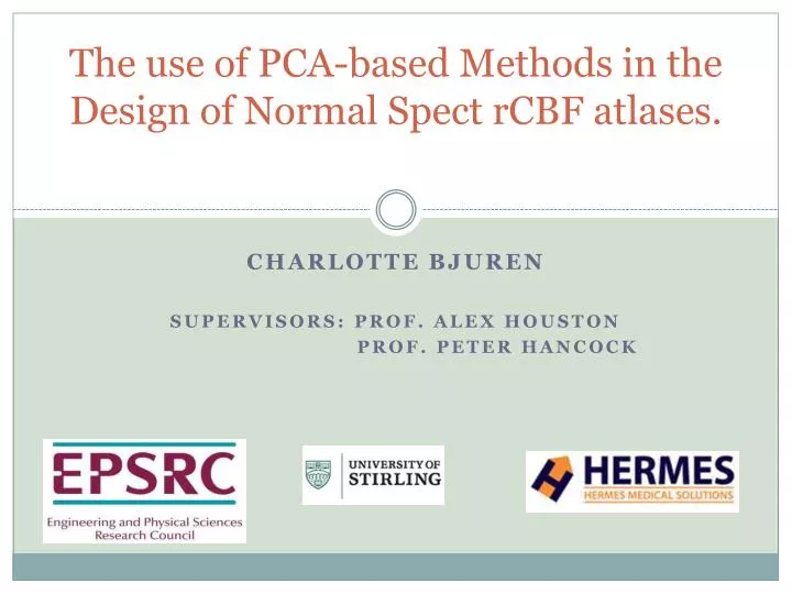 the use of pca based methods in the design of normal spect rcbf atlases