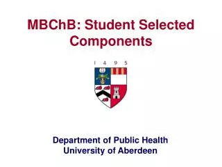 MBChB: Student Selected Components