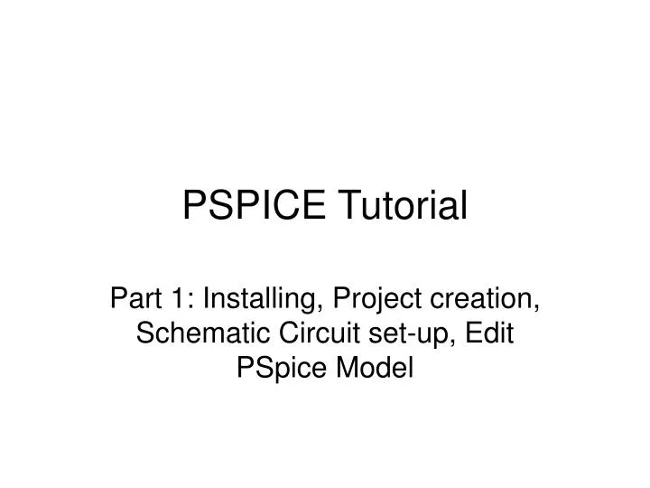 pspice tutorial