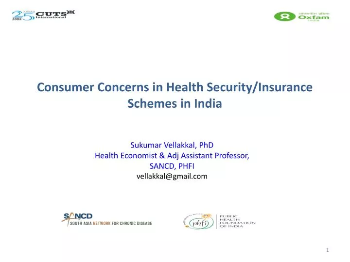 consumer concerns in health security insurance schemes in india