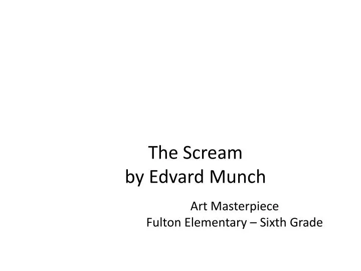 the scream by edvard munch