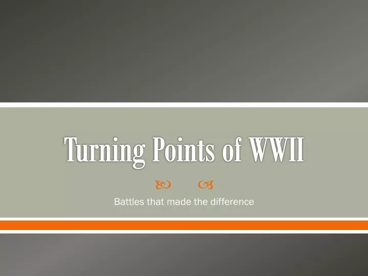 turning points of wwii