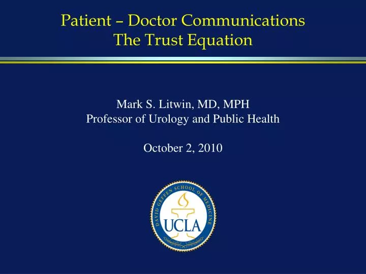 patient doctor communications the trust equation