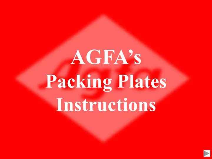 agfa s packing plates instructions