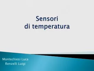 sensori di temperatura