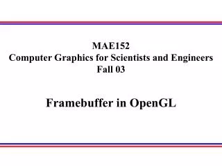 Framebuffer in OpenGL