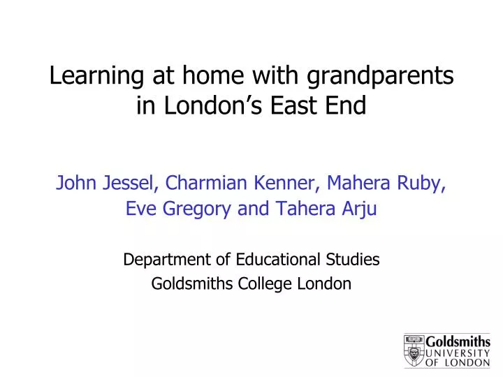 learning at home with grandparents in london s east end