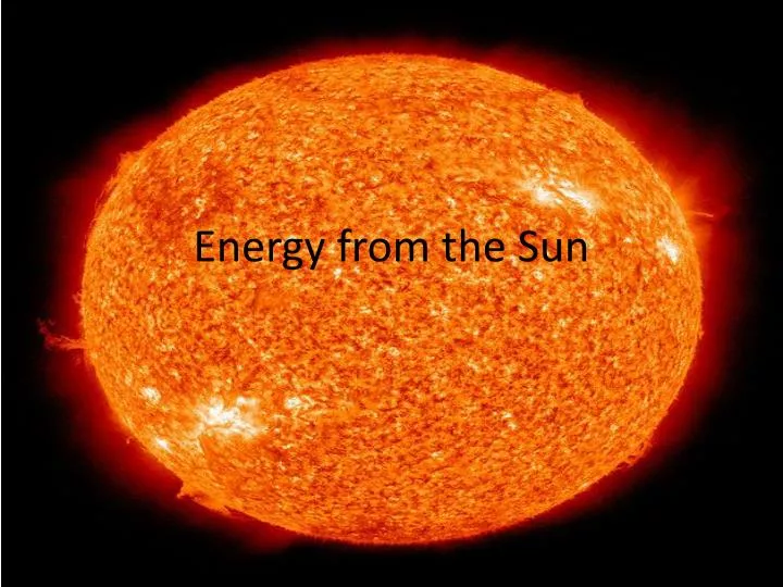 energy from the sun