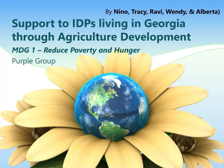 support to idps living in georgia through agriculture development