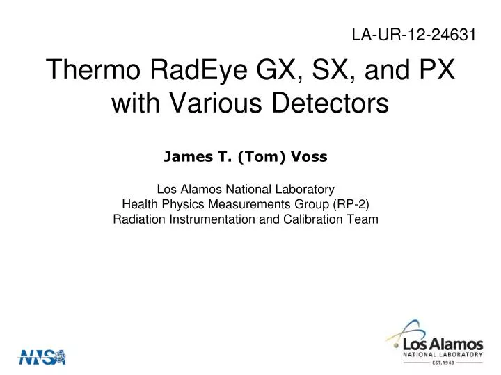 thermo radeye gx sx and px with various detectors