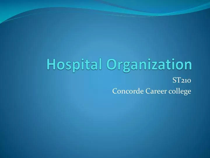 hospital organization