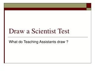 Draw a Scientist Test