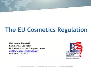 The EU Cosmetics Regulation