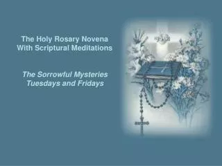 The Holy Rosary Novena With Scriptural Meditations The Sorrowful Mysteries Tuesdays and Fridays