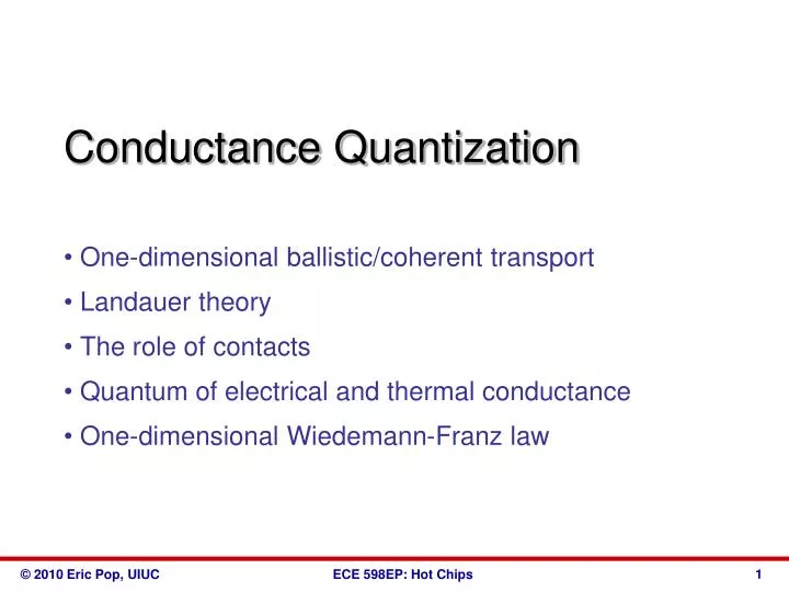 conductance quantization