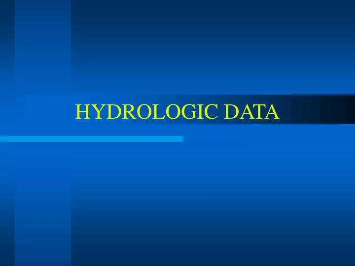 hydrologic data