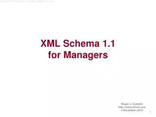 xml schema 1 1 for managers