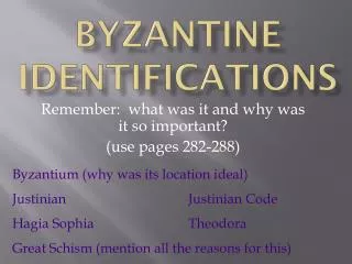 Byzantine Identifications
