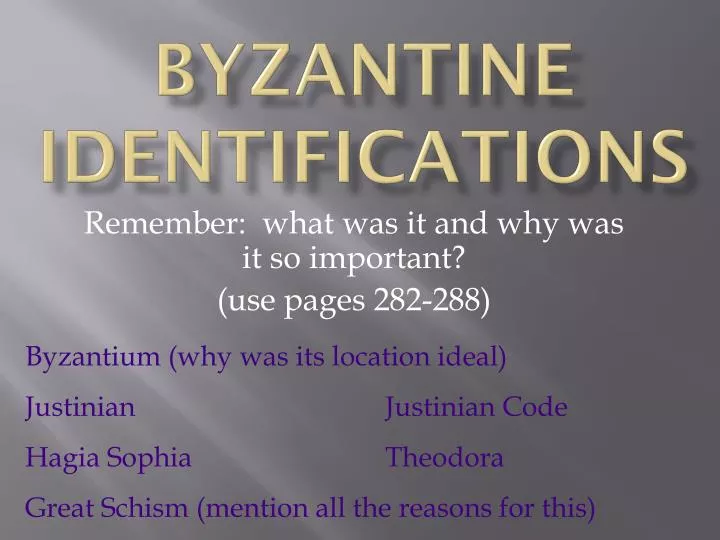 byzantine identifications