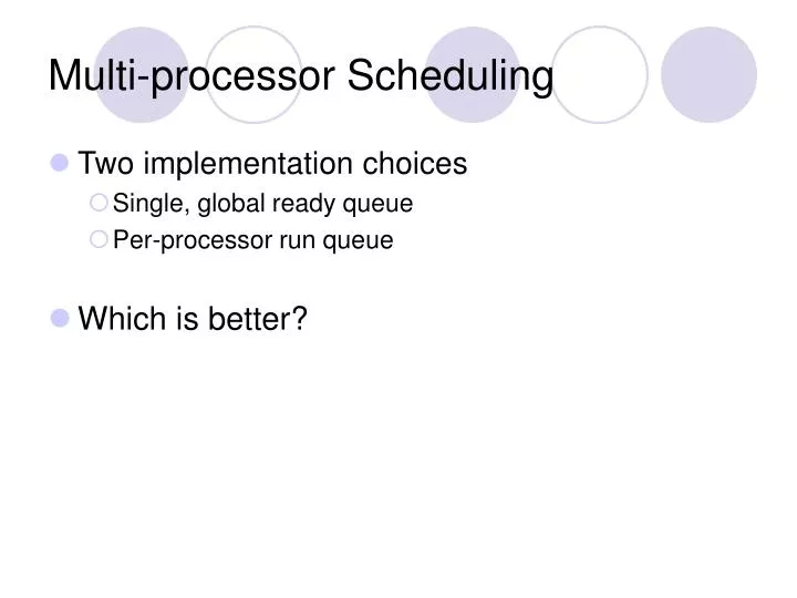 multi processor scheduling