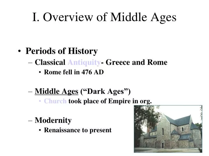 i overview of middle ages