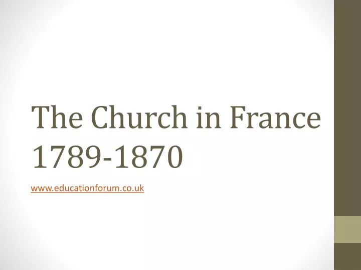 the church in france 1789 1870