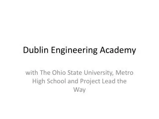 dublin engineering academy