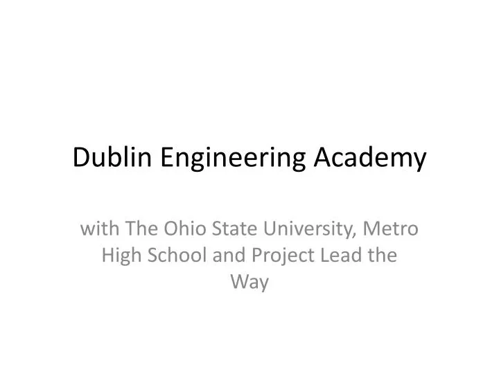 dublin engineering academy
