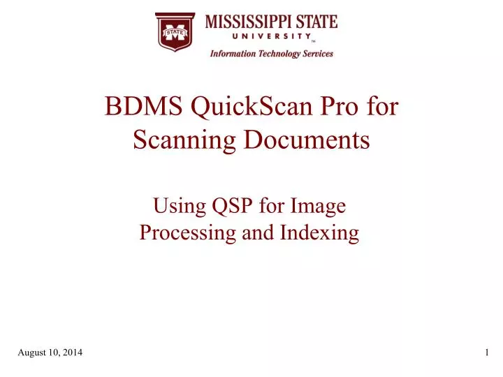 bdms quickscan pro for scanning documents