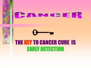 THE KEY TO CANCER CURE IS EARLY DETECTION