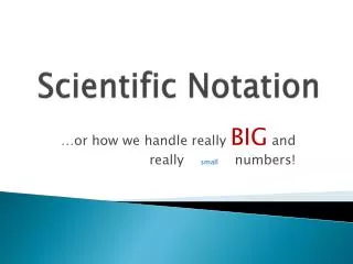 scientific notation