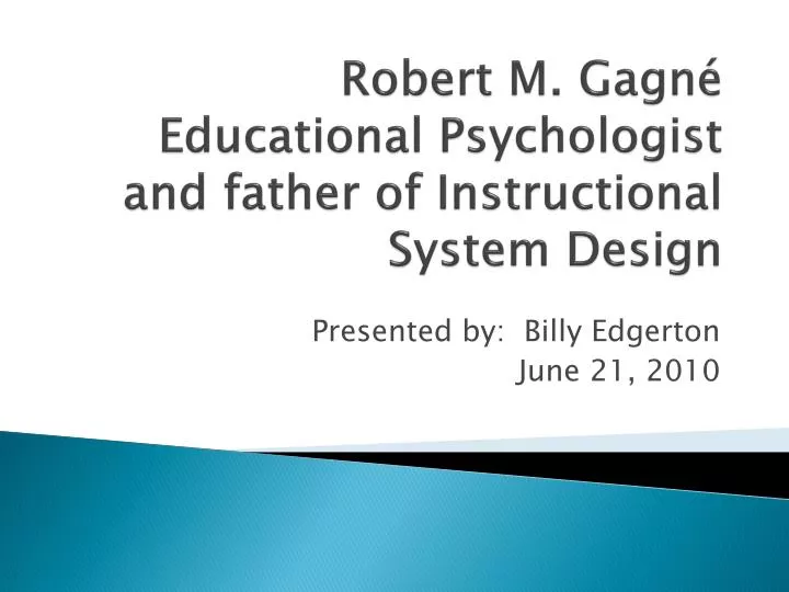 robert m gagn educational psychologist and father of instructional system design