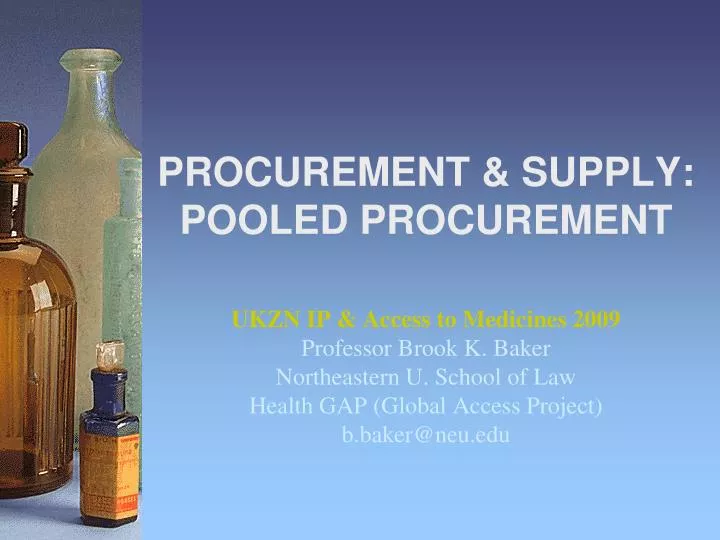 procurement supply pooled procurement