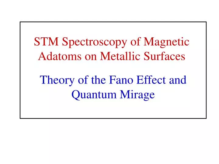 theory of the fano effect and quantum mirage